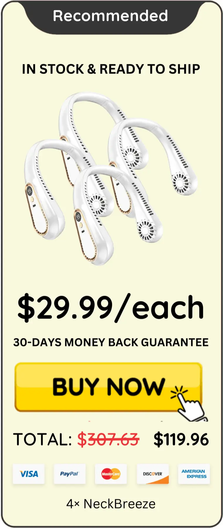 NeckBreeze offer package price