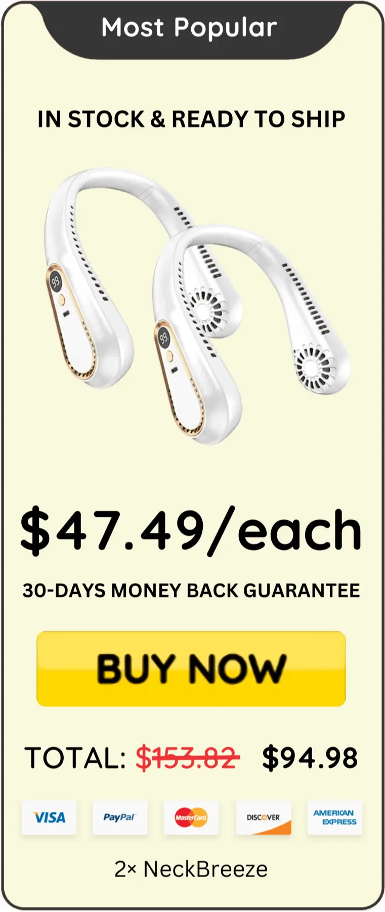 NeckBreeze offer price